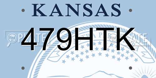 479HTK Kansas License Plate