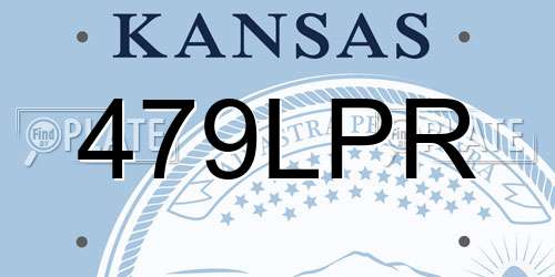 479LPR Kansas License Plate