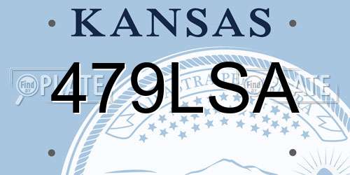 479LSA Kansas License Plate