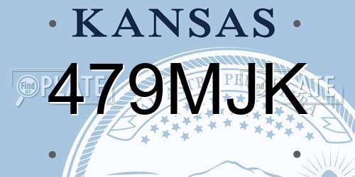 479MJK Kansas License Plate