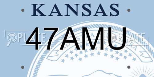 47AMU Kansas License Plate