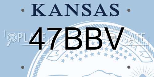 47BBV Kansas License Plate