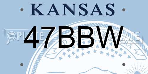 47BBW Kansas License Plate