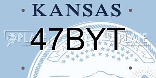 47BYT Kansas License Plate
