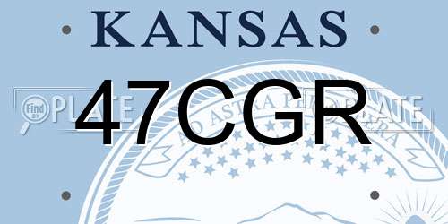47CGR Kansas License Plate