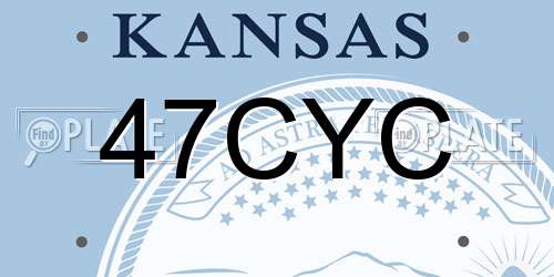 47CYC Kansas License Plate