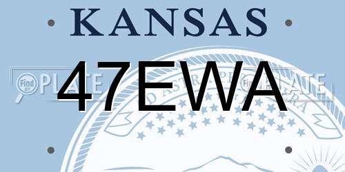 47EWA Kansas License Plate