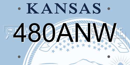 480ANW Kansas License Plate