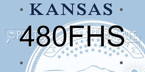 480FHS Kansas License Plate