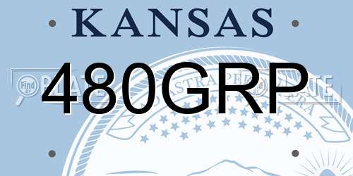 480GRP Kansas License Plate