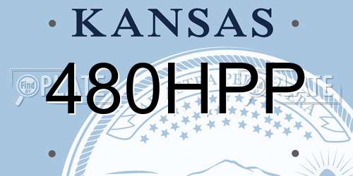 480HPP Kansas License Plate
