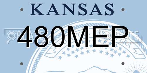 480MEP Kansas License Plate