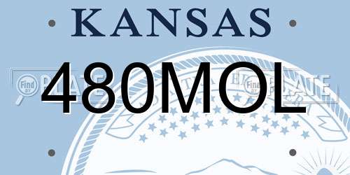 480MOL Kansas License Plate