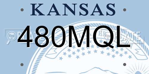 480MQL Kansas License Plate