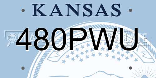 480PWU Kansas License Plate