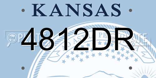 4812DR Kansas License Plate