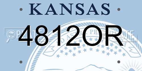4812OR Kansas License Plate