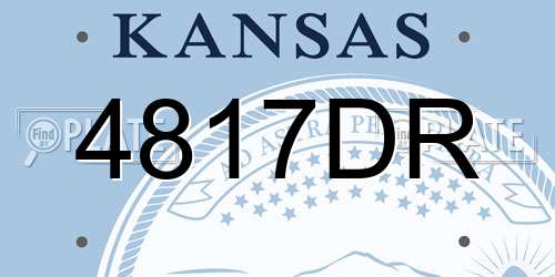 4817DR Kansas License Plate