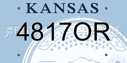 4817OR Kansas License Plate