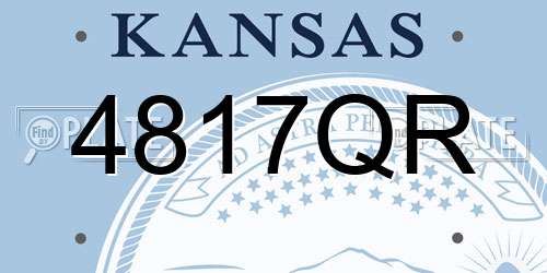 4817QR Kansas License Plate
