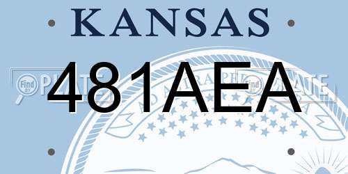 481AEA Kansas License Plate