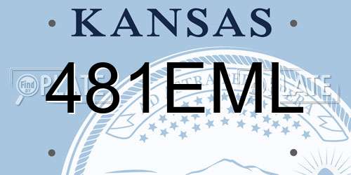 481EML Kansas License Plate
