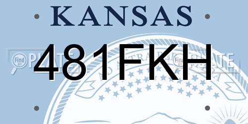 481FKH Kansas License Plate