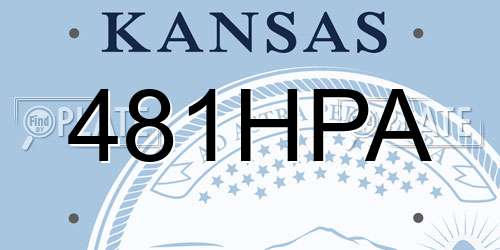 481HPA Kansas License Plate