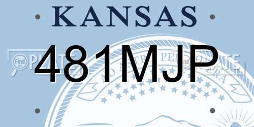481MJP Kansas License Plate