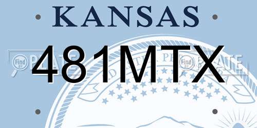 481MTX Kansas License Plate