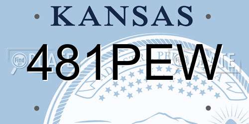 481PEW Kansas License Plate