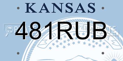 481RUB Kansas License Plate