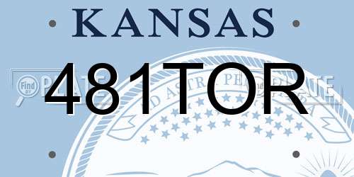 481TOR Kansas License Plate
