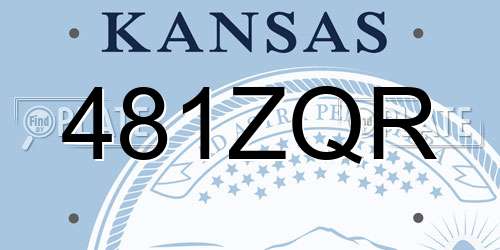 481ZQR Kansas License Plate