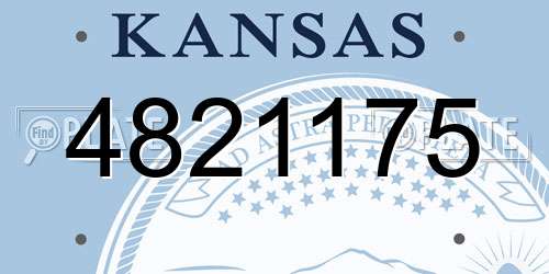 4821175 Kansas License Plate
