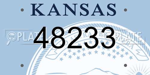 48233 Kansas License Plate