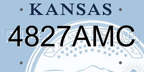 4827AMC Kansas License Plate