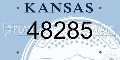 48285 Kansas License Plate