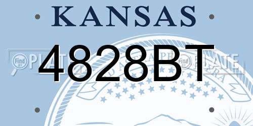 4828BT Kansas License Plate