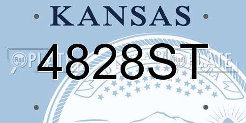 4828ST Kansas License Plate