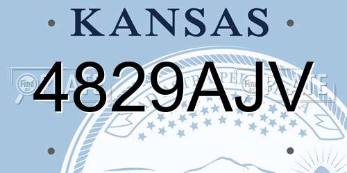 4829AJV Kansas License Plate