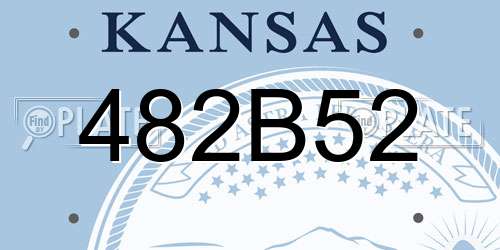 482B52 Kansas License Plate