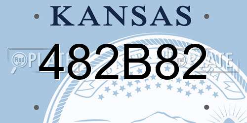 482B82 Kansas License Plate
