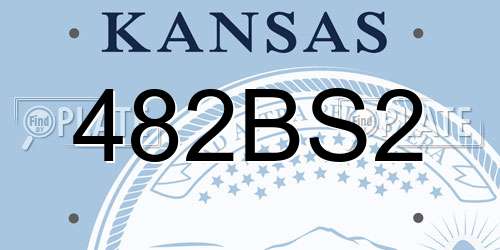 482BS2 Kansas License Plate