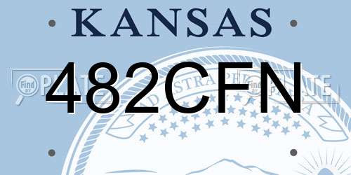 482CFN Kansas License Plate