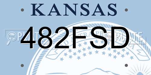482FSD Kansas License Plate