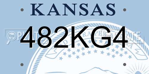 482KG4 Kansas License Plate