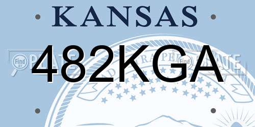 482KGA Kansas License Plate