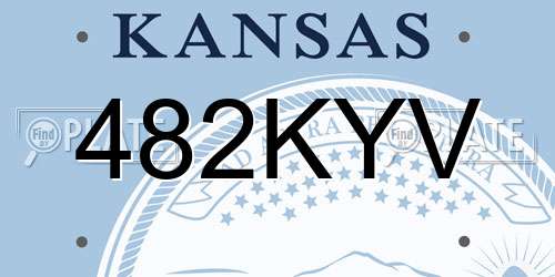 482KYV Kansas License Plate