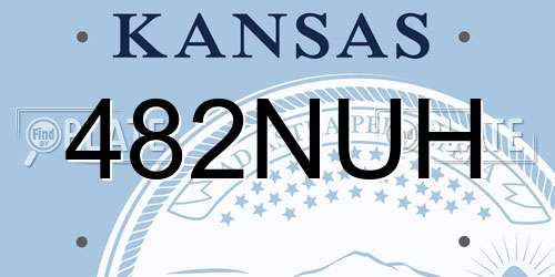 482NUH Kansas License Plate